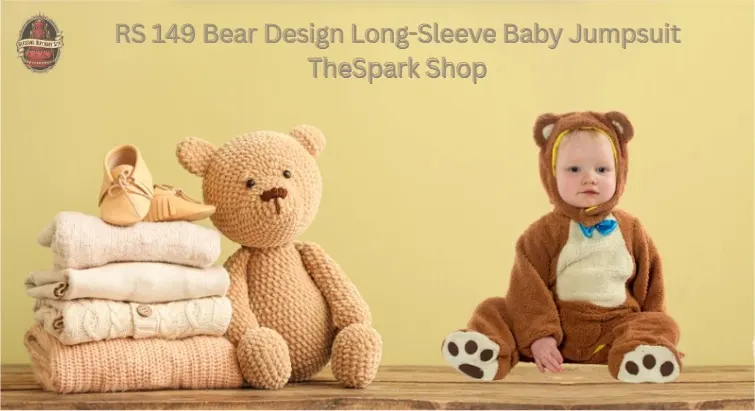 RS 149 Bear Design Long-Sleeve Baby Jumpsuit TheSpark Shop